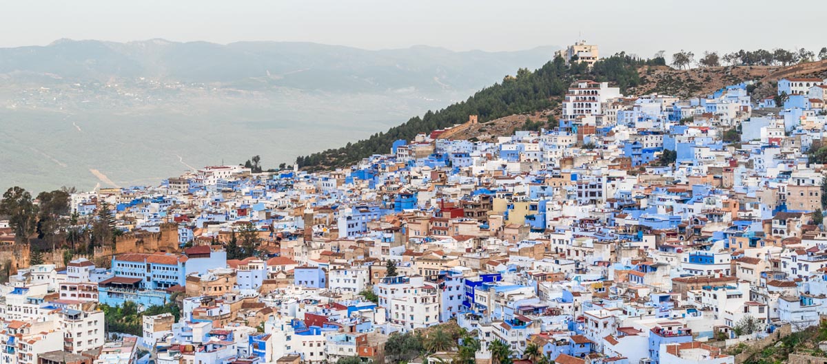 Visiter Maroc : quoi faire. Vue de Chefchaouen